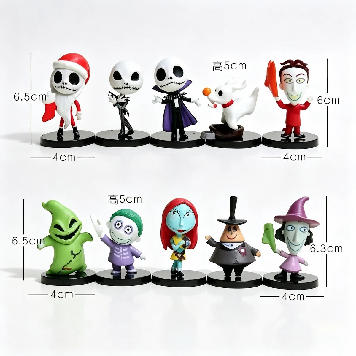 ze chart of spooky holiday cartoon character no-hole pen toppers, silicone diy craft pen accessories