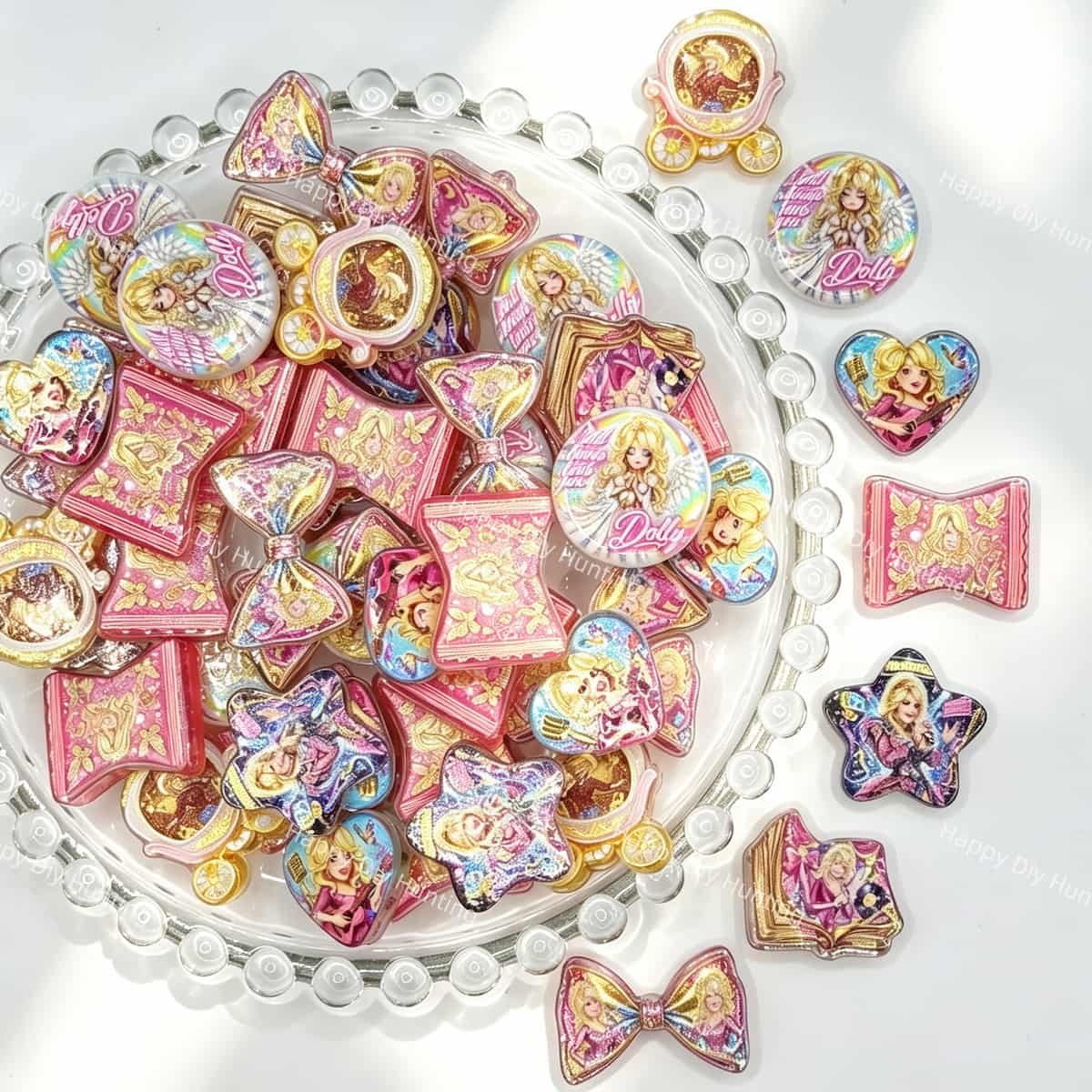 vintage western singer portrait acrylic focal beads for DIY pens and country music-inspired jewelry crafts