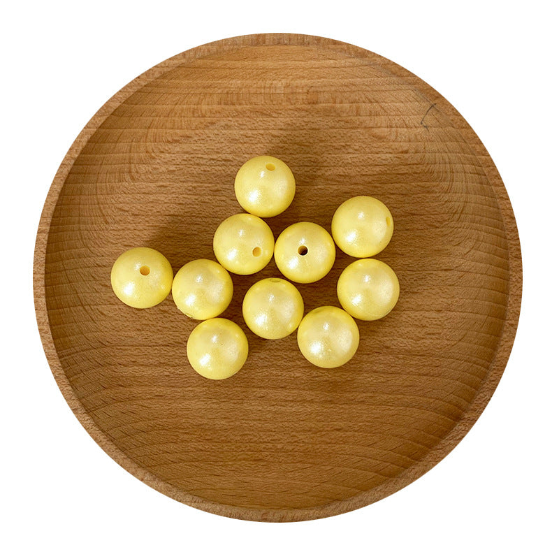 15mm Shinny Opal Solid Color Silicone Beads 15mm