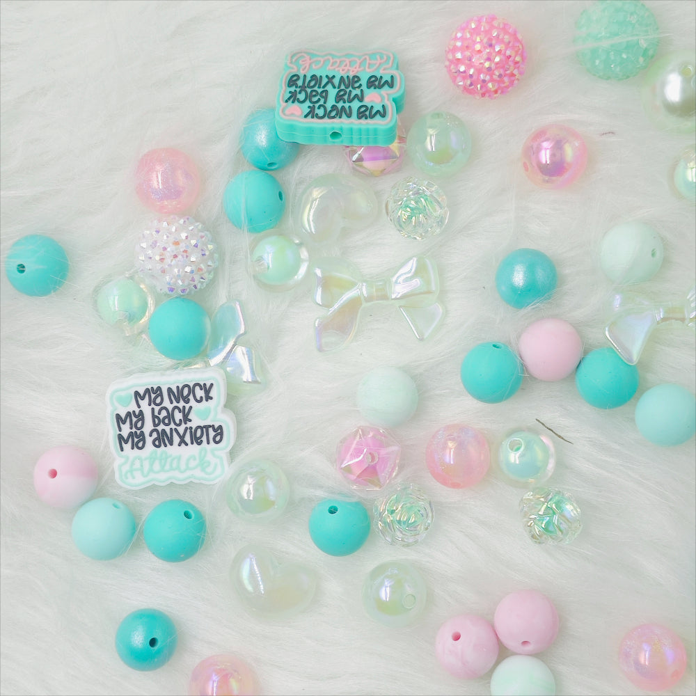 Silicone beaded summer earrings