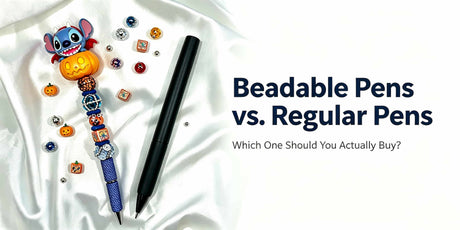 beadable pen vs regular pen side by side comparison