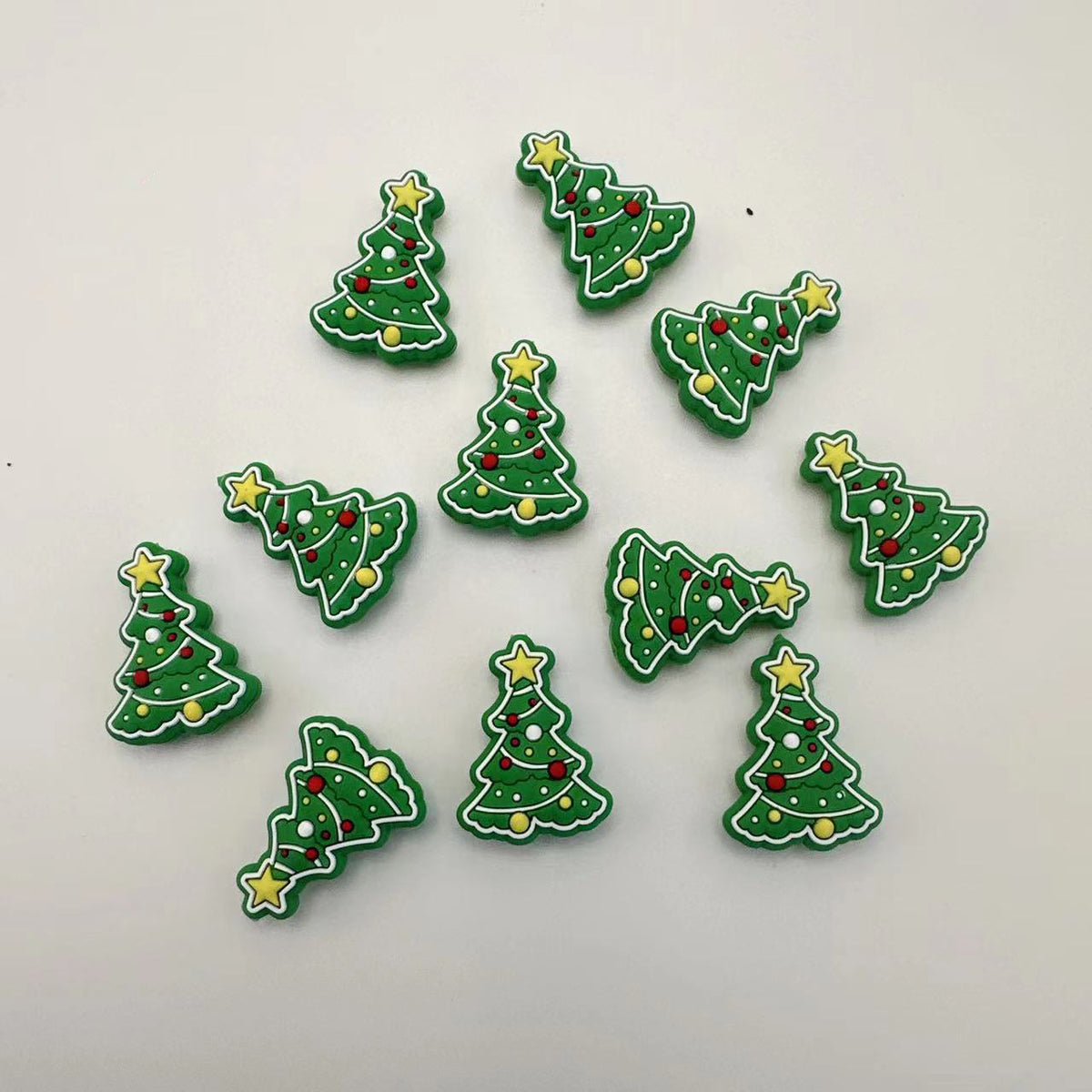 DIY Beaded Bracelet with Christmas Tree Beads