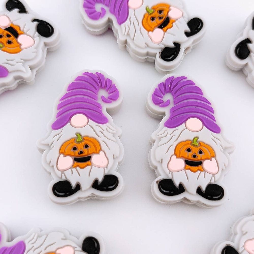 Making Halloween-themed silicone bead bracelets