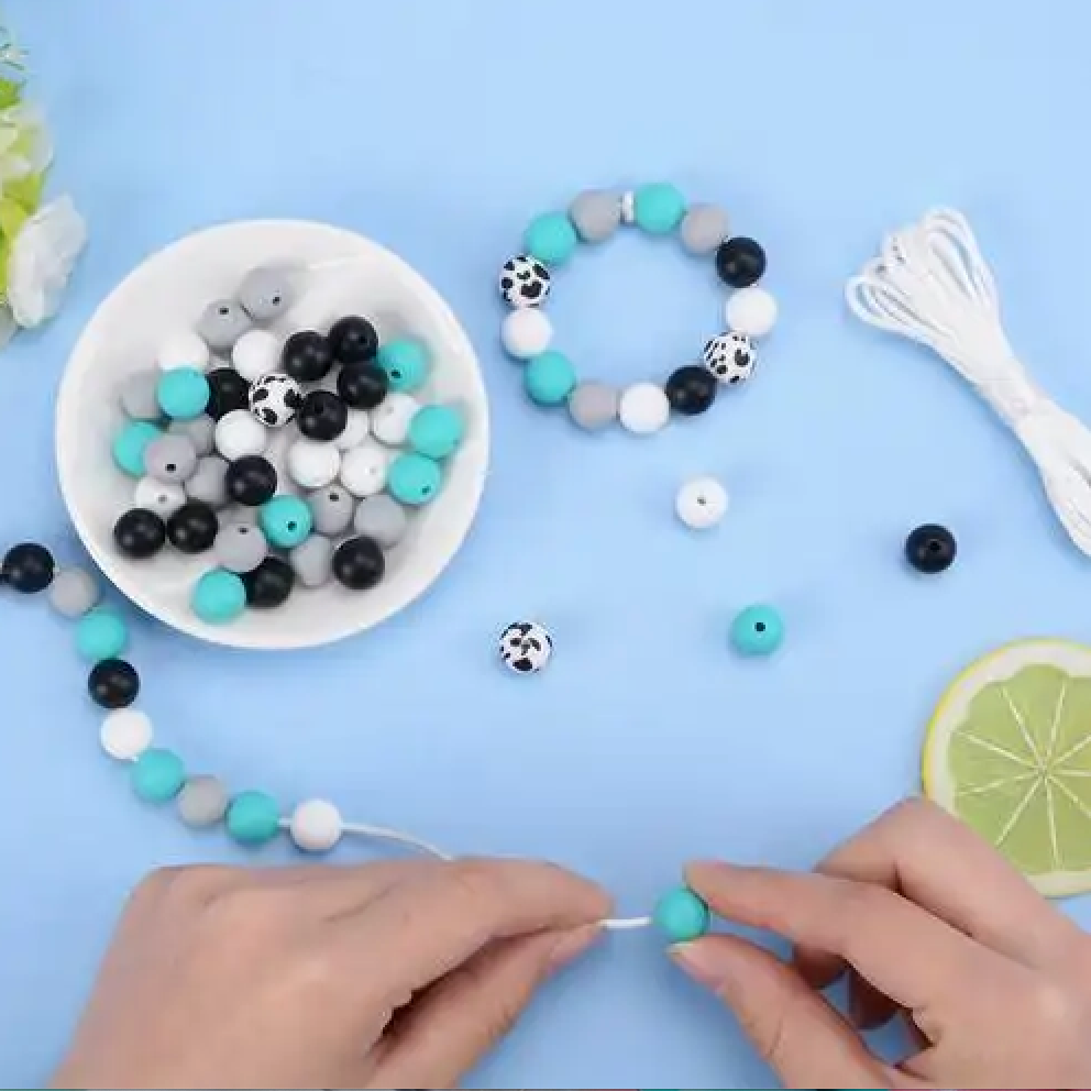 How to thread silicone beads