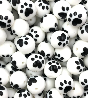 What are Printed Round Silicone Beads?