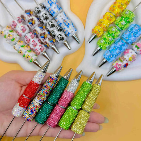 Wholesale Character & Rhinestone Beadable Pens