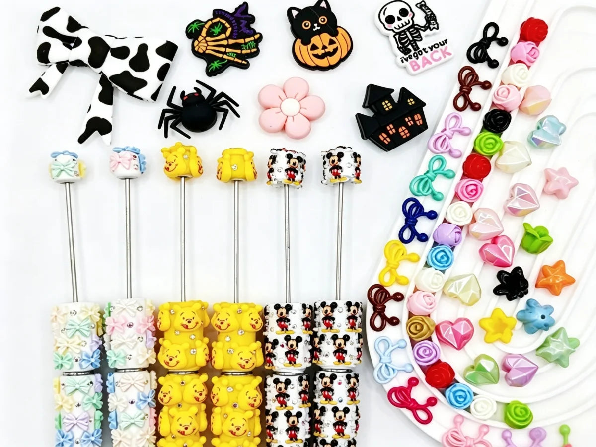 New Arrival Craft Beads, Bow Beads & Beadable Pens for DIY Handmade Projects