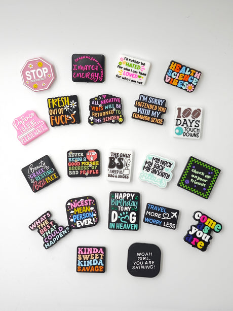 Quotes/Sayings Silicone Focal Beads