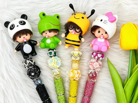 pen toppers for beadable pens - premium decorative pen accessories for diy craft projects