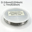 0.6mm stainless steel wire loop for DIY beadable pens and bead stopper craft projects