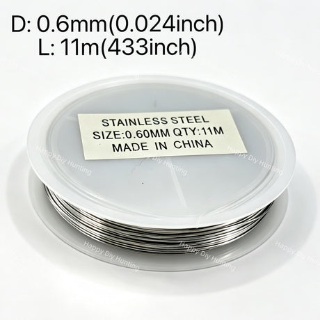 0.6mm stainless steel wire loop for DIY beadable pens and bead stopper craft projects