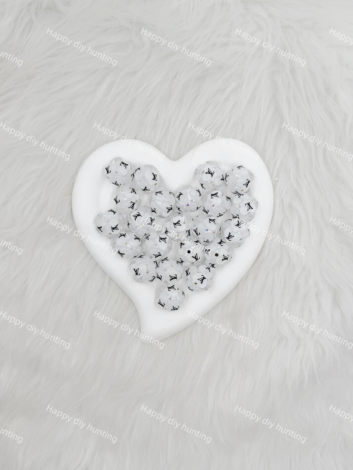 White Fancy V*L Designer Beads DB-001