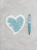 Blue Fancy L*V Designer Beads DB-002