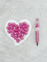 Hot Pink Fancy L*V Designer Beads DB-003