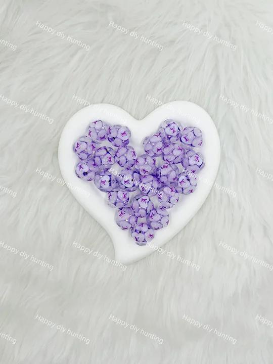 Purple Fancy L*V Designer Beads  DB-004