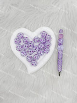 Purple Fancy CC Designer Beads DB-006