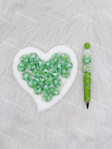 Green Fancy CC Designer Beads DB-007