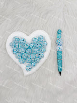 Light Blue CC Designer Beads DB-009