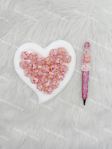 Pink L*V Designer Beads DB-010
