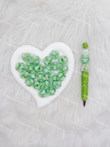 Green Fancy L*V Designer Beads DB-011