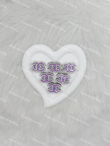 Purple Sliver Rhinestone CC Designer Beads DB-014