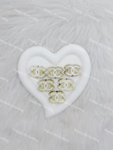White with Sliver Rhinestone  CC Designer Beads DB-018