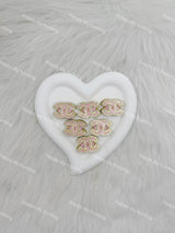 Pink withSliver Rhinestone CC Designer Beads DB-021