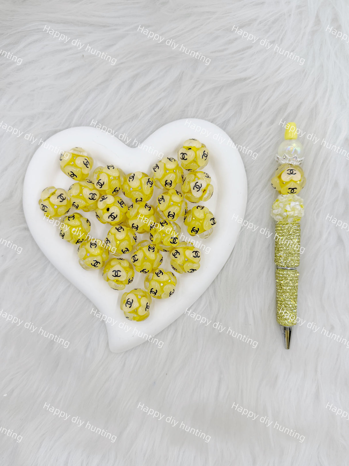 Yellow Fancy CCDesigner Beads DB-026