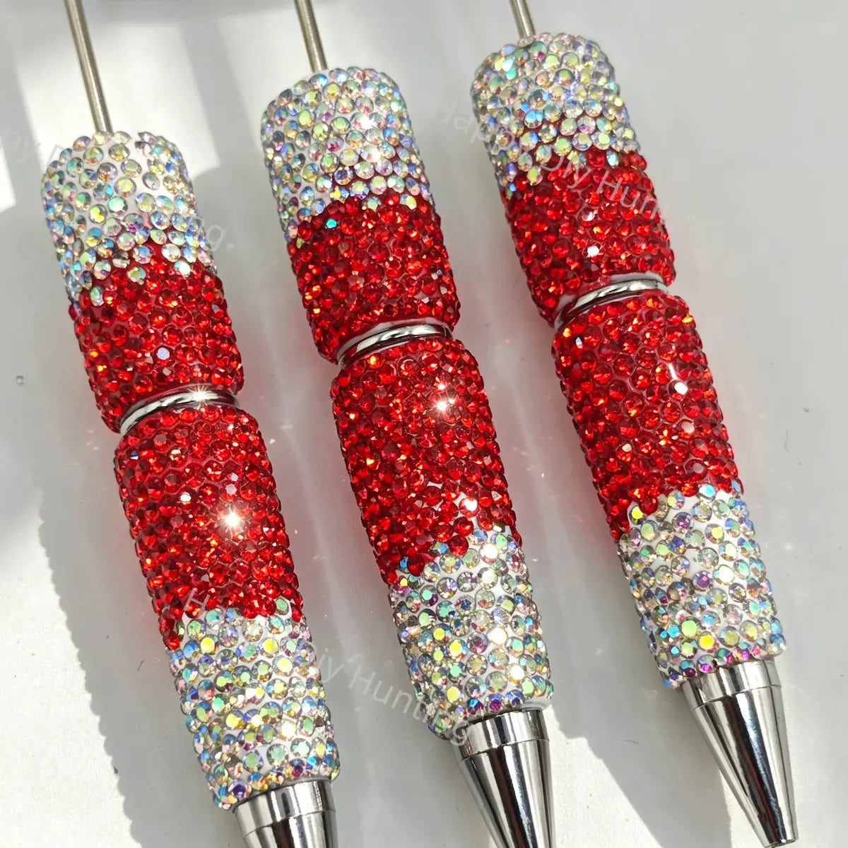 Ombre Rhinestone Beadable Pens Wholesale, Matches All Focal Beads & Pen Toppers