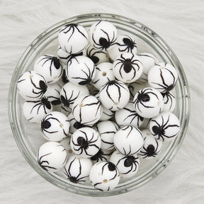15mm Big Spider Printed Silicone Beads 15mm for Pens