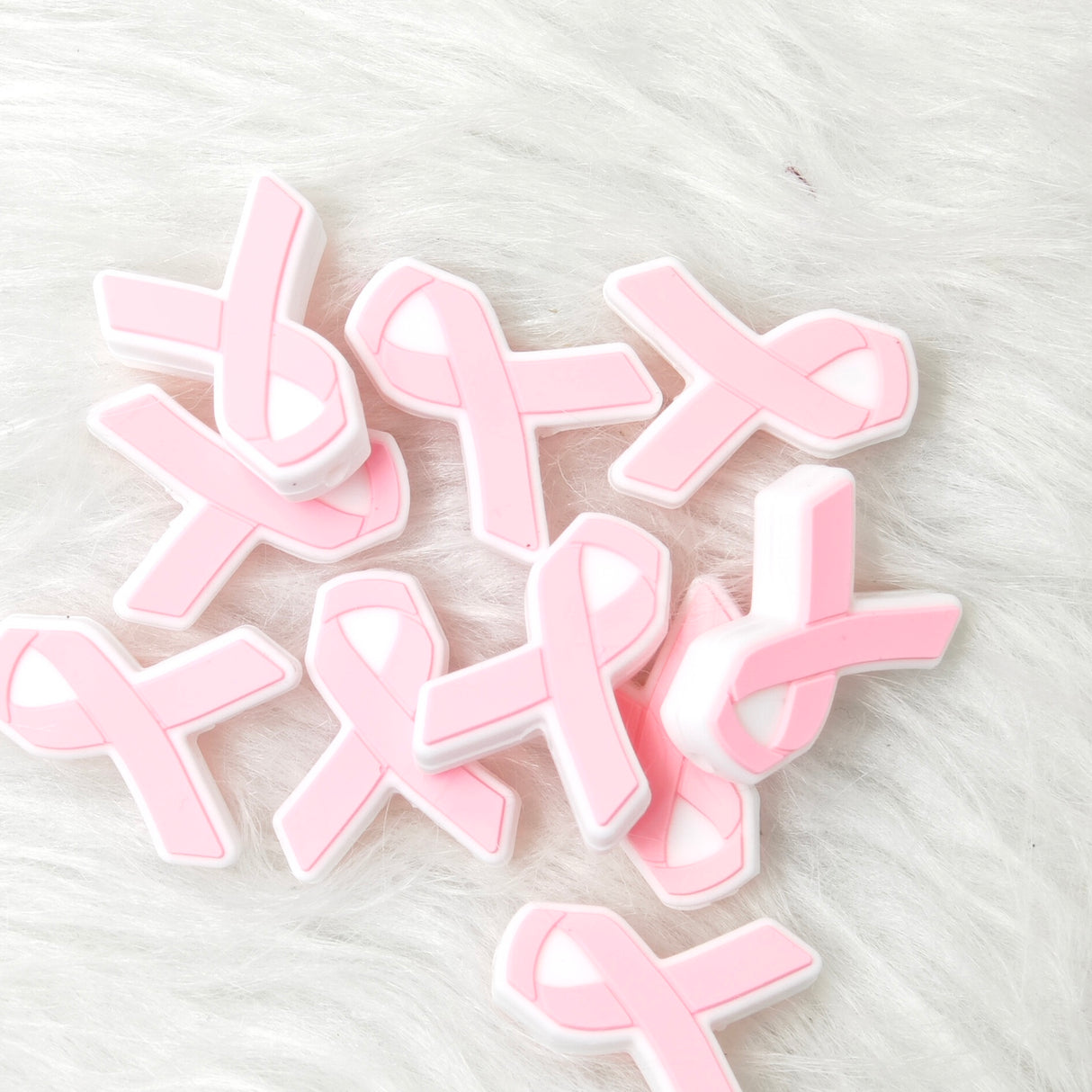 Pink Ribbon Shaped Focal Beads Focal Beads Medical Focal Beads Nurse Focal Beads for Pens
