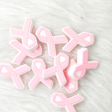 Pink Ribbon Shaped Focal Beads Focal Beads Medical Focal Beads Nurse Focal Beads for Pens