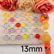 13mm multi-color transparent flat disc resin spacer beads, small through hole design for layering DIY beadable pens, bag charms and handmade jewelry craft accessories.