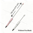 150mm stainless steel beadable pen extender extension bar, threaded metal bar only, pen blank not included for DIY beadable pen craft supplies