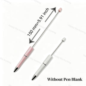 150mm stainless steel beadable pen extender extension bar, threaded metal bar only, pen blank not included for DIY beadable pen craft supplies