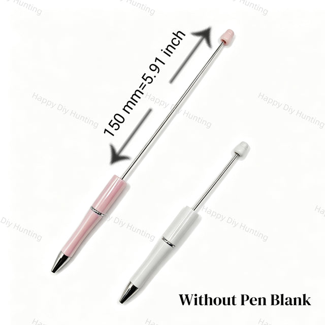 150mm stainless steel beadable pen extender extension bar, threaded metal bar only, pen blank not included for DIY beadable pen craft supplies