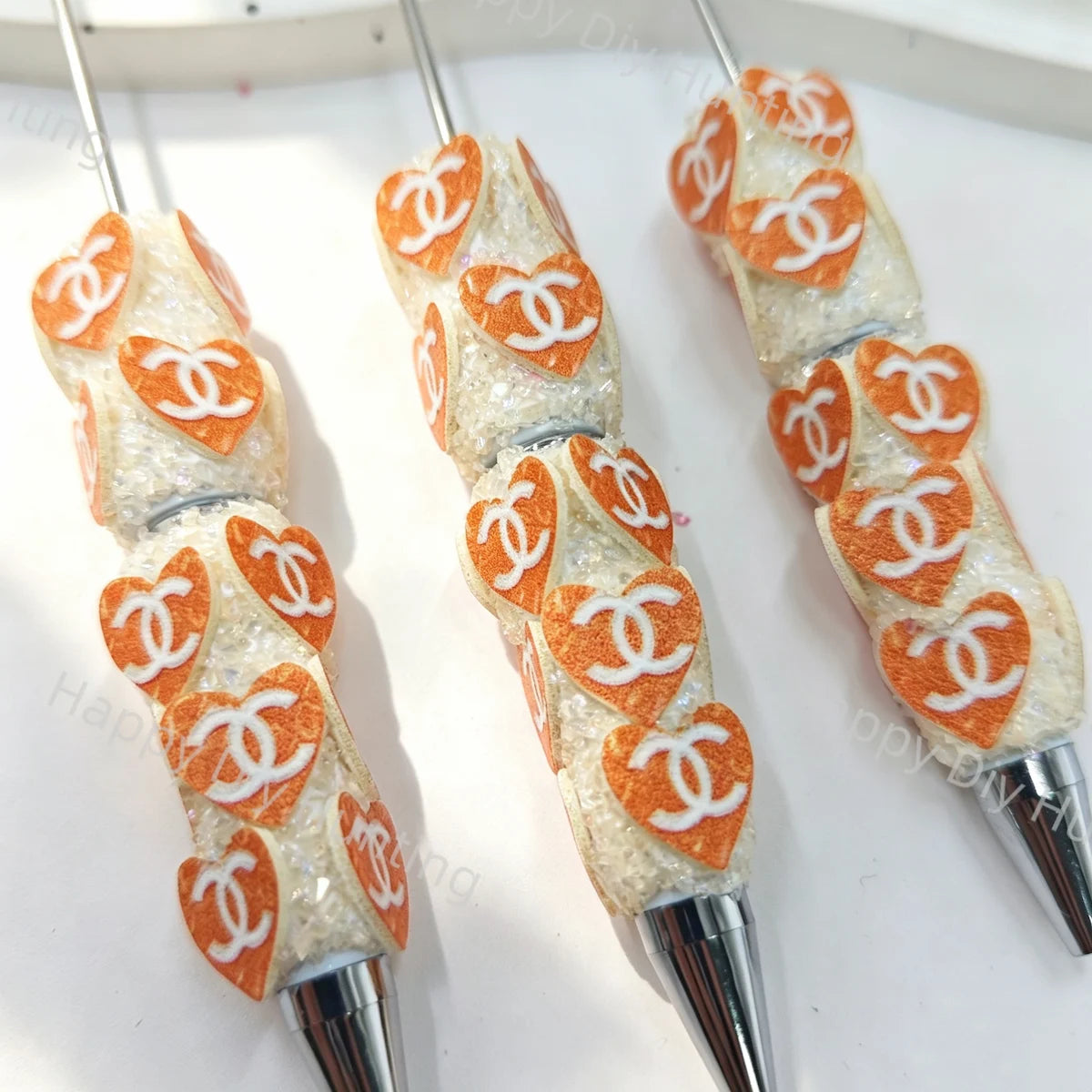 Fancy CC Printed Pattern Beadable Pens Wholeasle,Beadable Pens Supplies