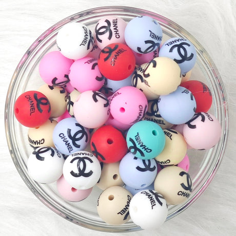 15mm CC Designer Silicone Beads