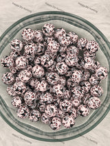 15mm Love Kouromi Printed Silicone Beads