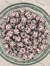 15mm Love Kouromi Printed Silicone Beads