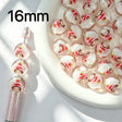 16mm strawberry printed cartoon girl acrylic beads for beadable pens keychains bracelets and handmade DIY crafts