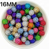 16mm bling sparkling rhinestone beads for DIY beadable pens and jewelry making wholesale