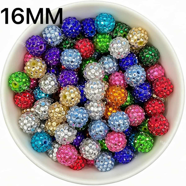 16mm bling sparkling rhinestone beads for DIY beadable pens and jewelry making wholesale
