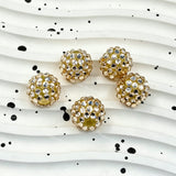 16mm Gold Base Bling Sparkling Rhinestones Beads for DIY Beadable Pens & Jewelry