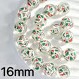 16mm clear green Christmas character slices filler round acrylic beads for DIY beadable pens holiday crafts