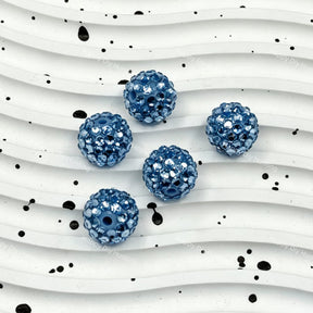 16mm Light Blue Bling Sparkling Rhinestones Beads for DIY Beadable Pens & Jewelry