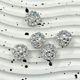 16mm Silver Crystal Bling Sparkling Rhinestones Beads for DIY Beadable Pens & Jewelry