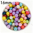 16mm Assorted Colors UV Finish Frosted Cat Eye Round Acrylic Beads  for DIY Beadable Pens & Jewelry