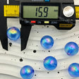 16mm Blue UV Finish Frosted Cat Eye Round Acrylic Beads  for DIY Beadable Pens & Jewelry