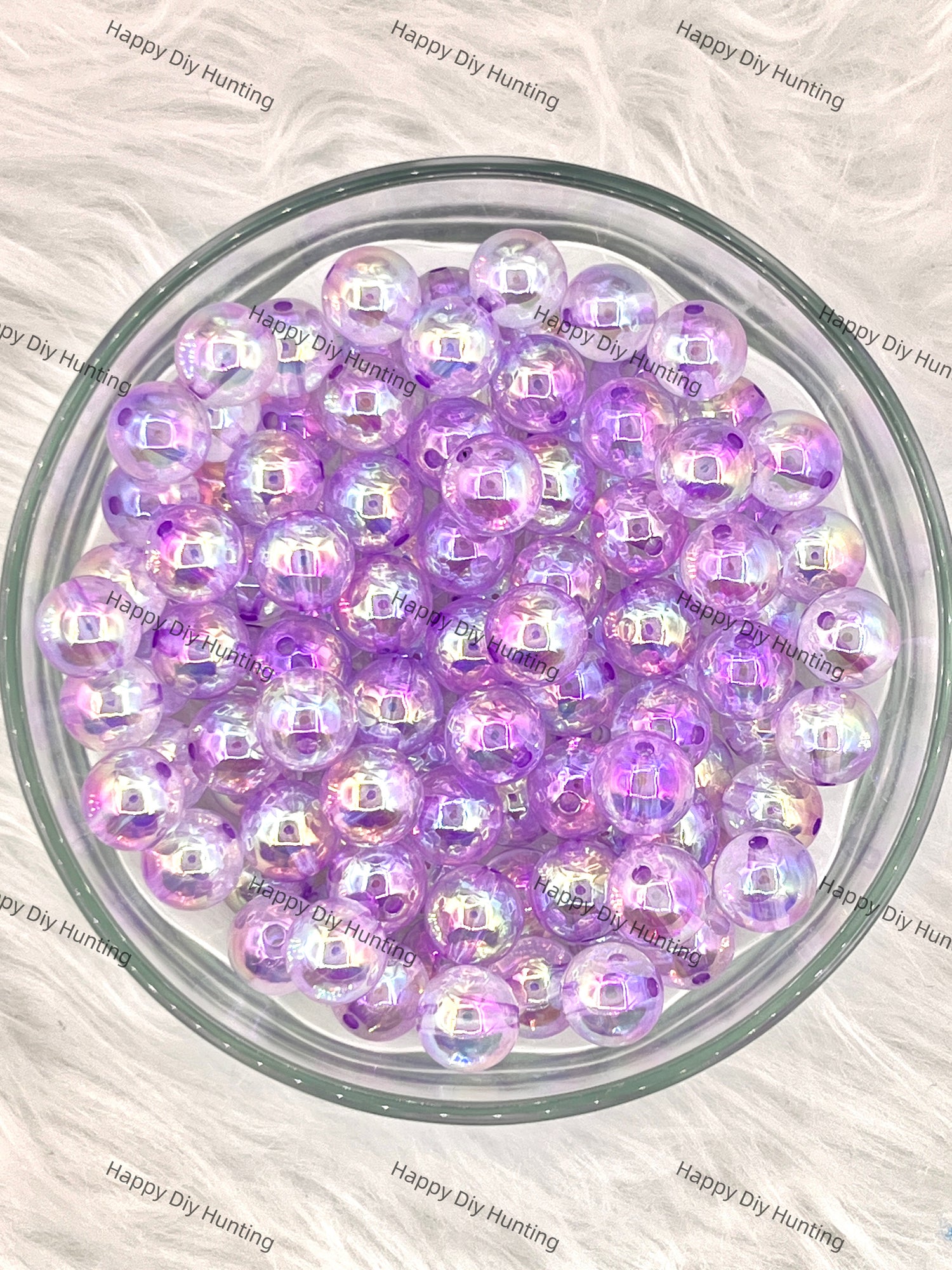 16mm Clear Purple Color Acrylic Beads wholesale